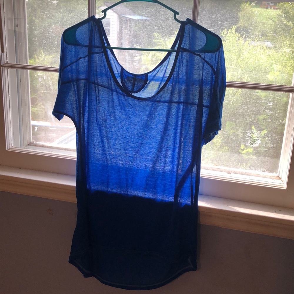 Blue sheer top